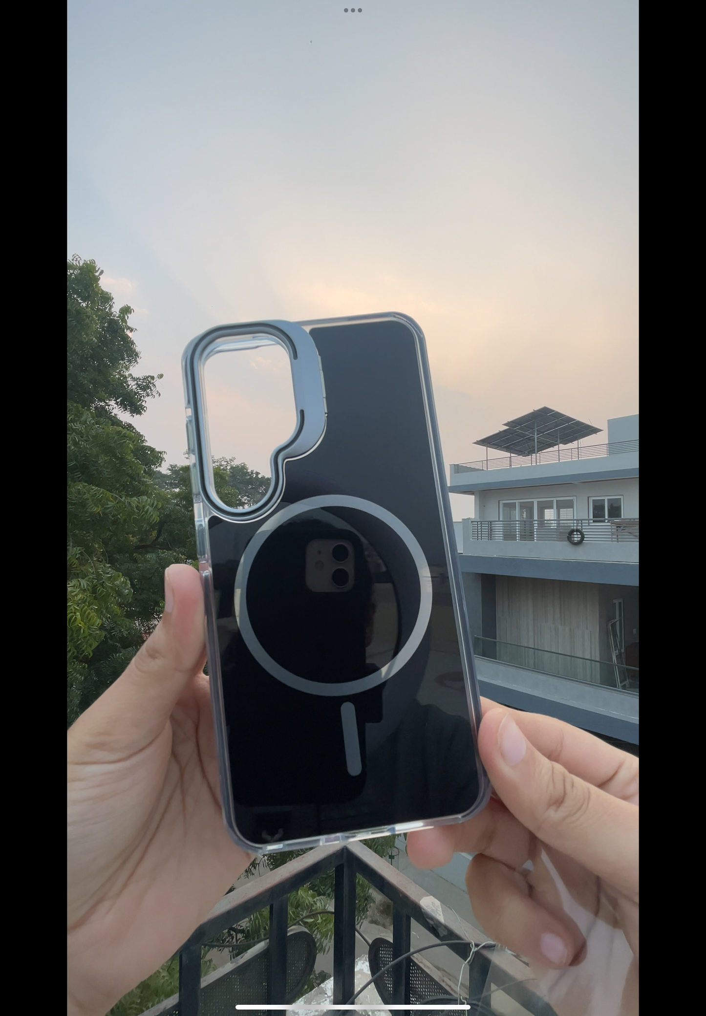 Premium glass finish phone case for Apple iPhone (with phone stand)