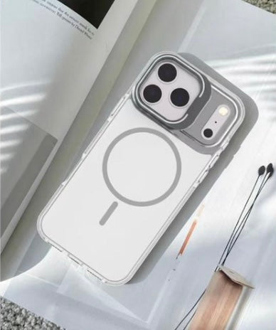 Premium glass finish phone case for Apple iPhone (with phone stand)